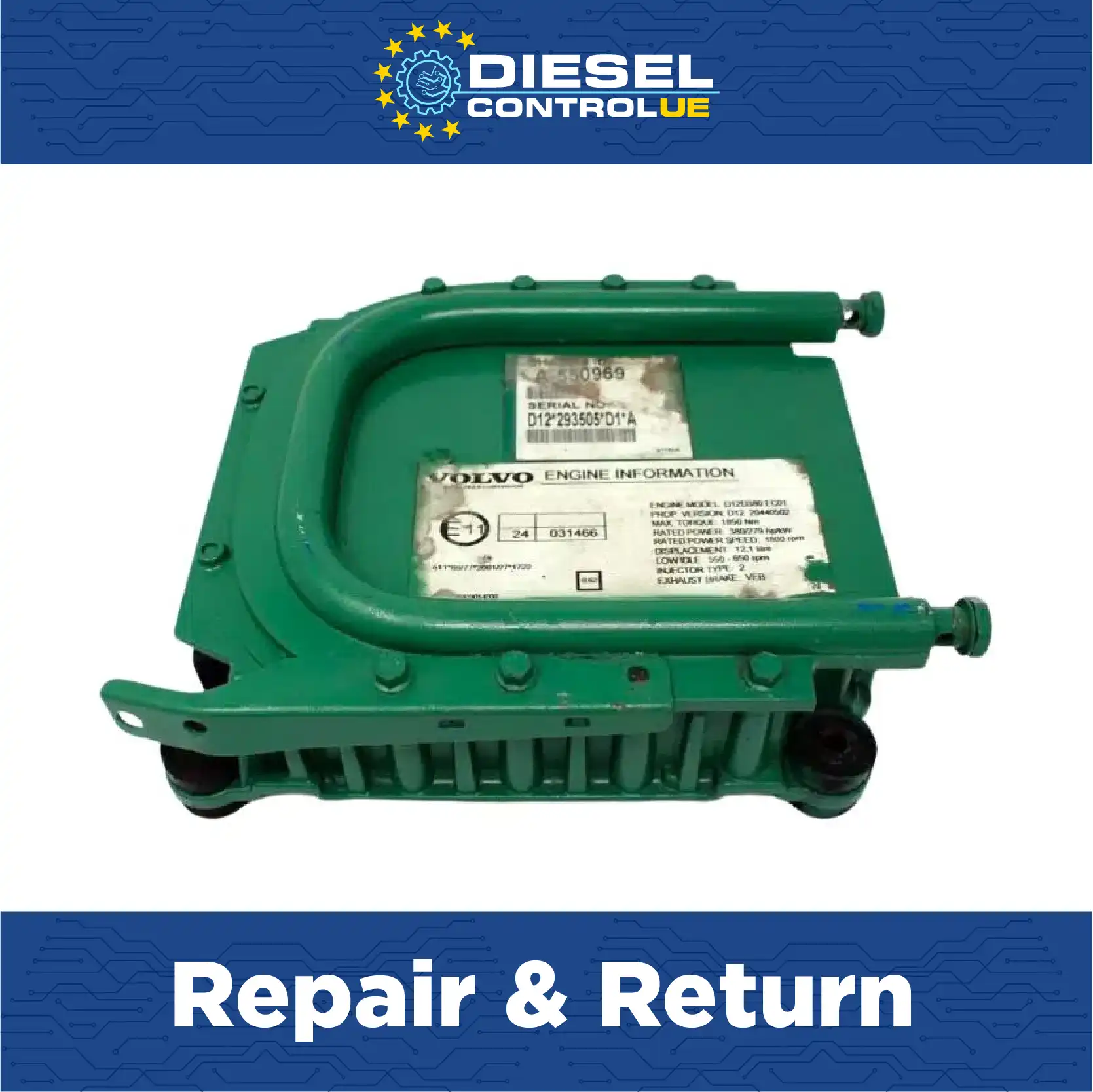 Volvo D12 D12b D12c 1998 2004 Ecm Repair Service | Euro Diesel ECM