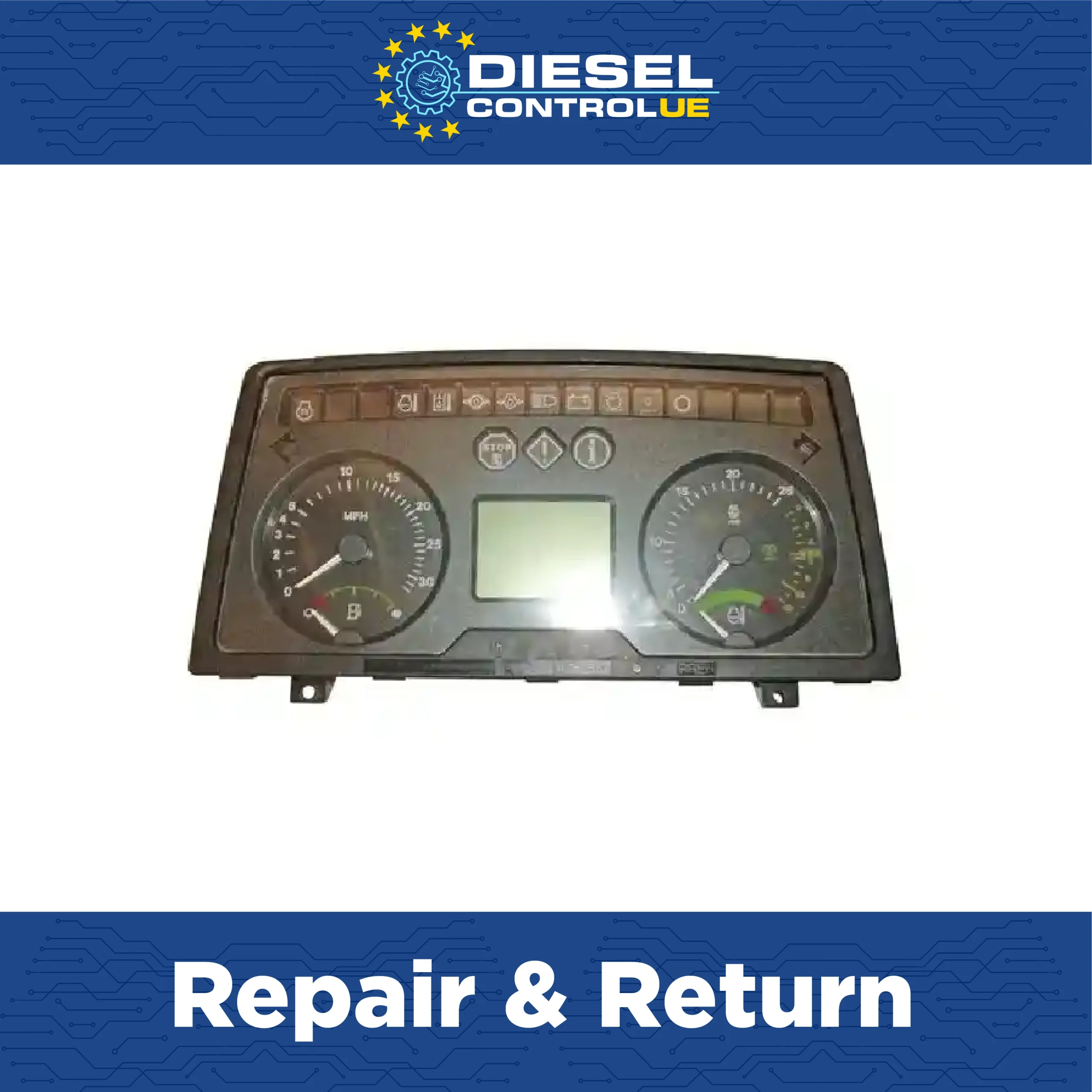 John Deere Used Instrument Dual Gauge Cluster Panel - Repair Service | ECM Repair UE